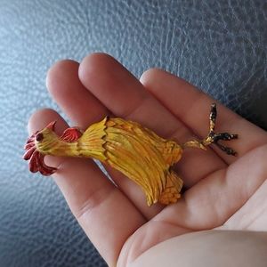 VTG 1971 JAN MAX rooster figural brooch